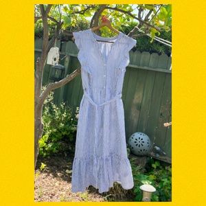 Old Navy Striped Midi Swing Dress